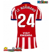 Camisa de Futebol Atletico Madrid Robin Le Normand #24 Equipamento Principal Mulheres 2026-27 Manga Curta